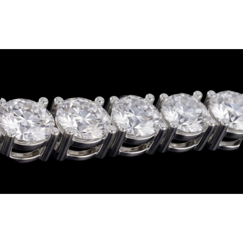 Beautiful Lab Grown Tennis Bracelet 5 Carat White Gold 14K