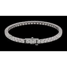 Beautiful Lab Grown Tennis Bracelet 5 Carat White Gold 14K