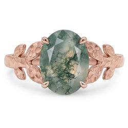Bespoke 4.0-ct Dendritic Agate Precious Stone Ring