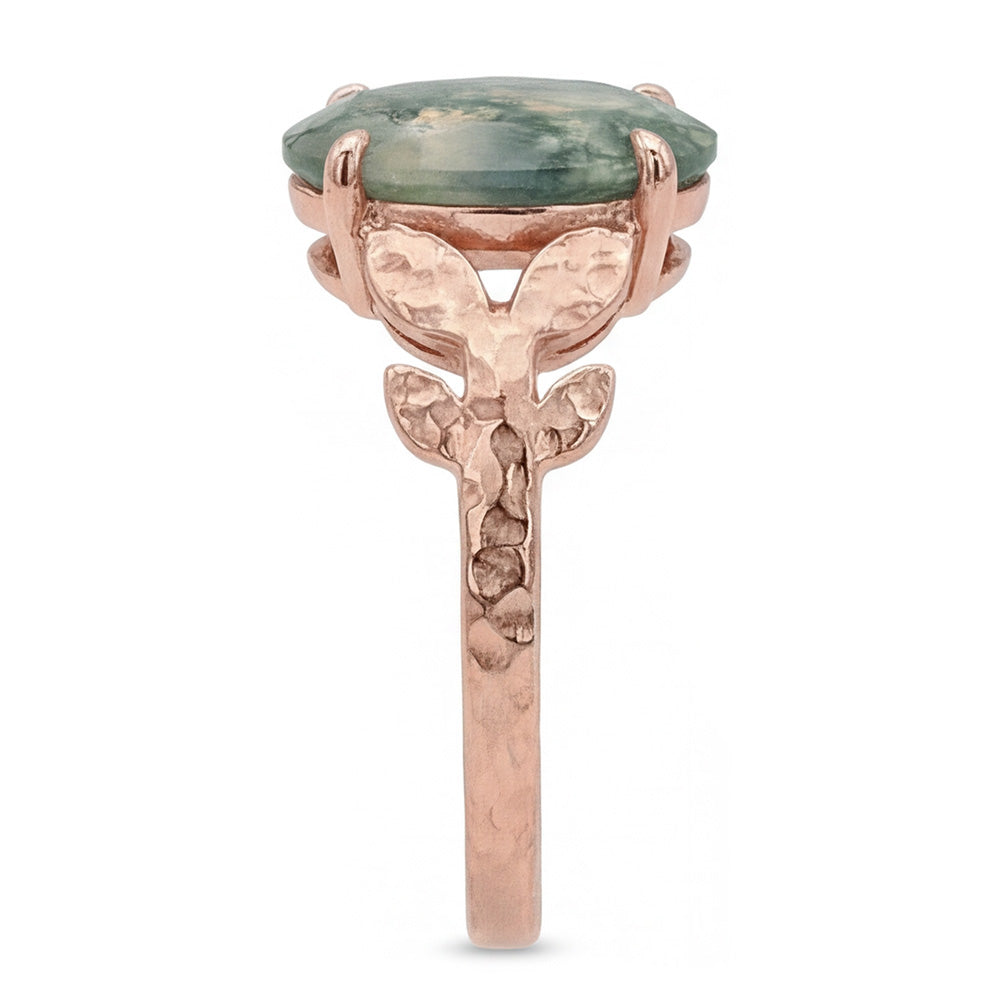 Bespoke 4.0-ct Dendritic Agate Precious Stone Ring