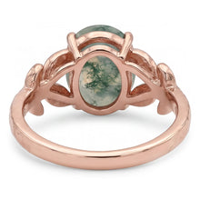 Bespoke 4.0-ct Dendritic Agate Precious Stone Ring