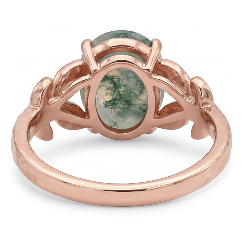 Bespoke 4.0-ct Dendritic Agate Precious Stone Ring