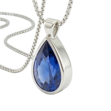 Bezel Cornflower Blue Sapphire Pendant For Men