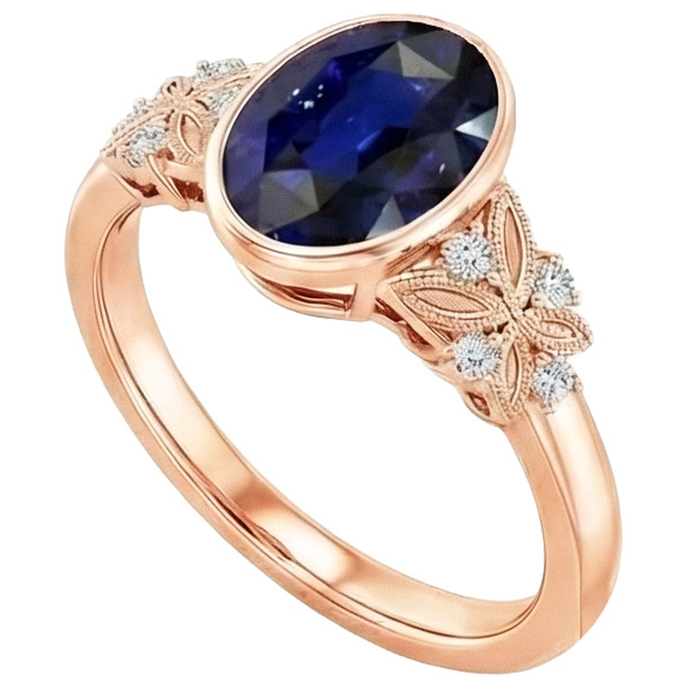 Bezel Set 5 Carat Sapphire Ring