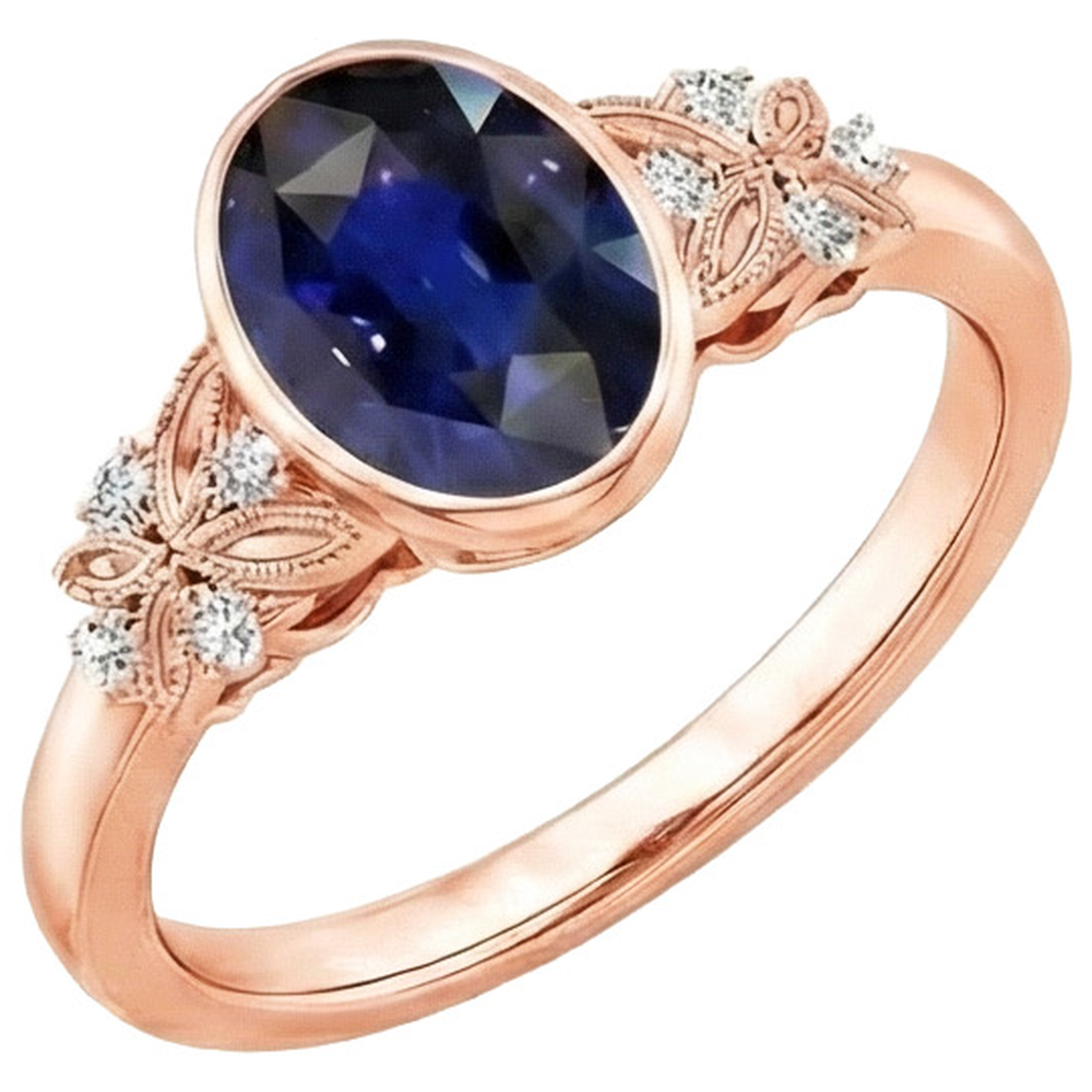 Bezel Set 5 Carat Sapphire Ring