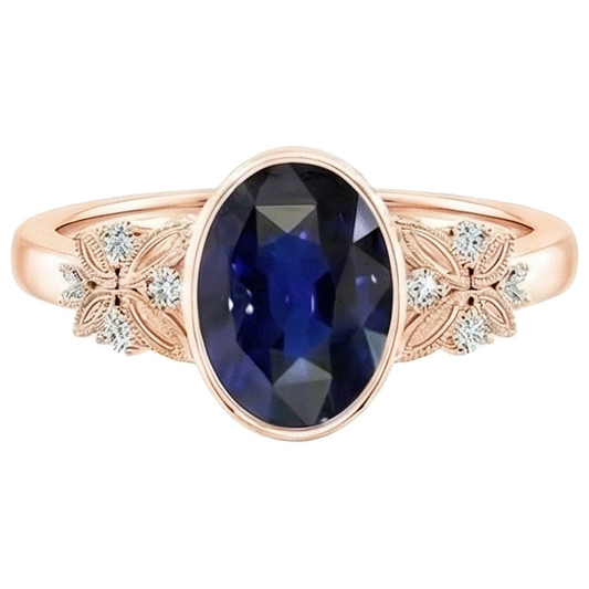 Bezel Set 5 Carat Sapphire Ring