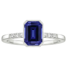 Bezel Set Blue Sapphire Natural Earth Mined Diamond Ring 2.50 Carats Vintage Style