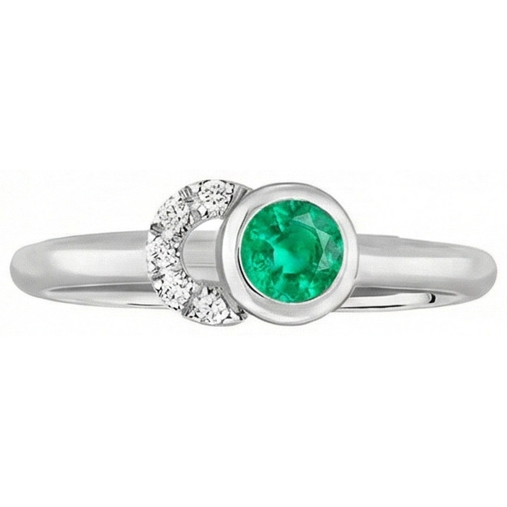 Shimmering Precious Stone Ring 1 ct – profile view