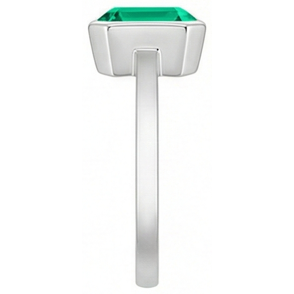 Handcrafted Fine Emerald Precious Stone Ring 2 ct – profile view