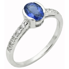 Bezel Set Oval Sri Lanka Blue Sapphire Natural Earth Mined DIAMOND ( NOT LAB GROWN ) Ring 1.40 Ct