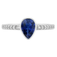 Bezel-Set Royal Blue Sapphire Gemstone Ring 1 ct – 14 Karat
