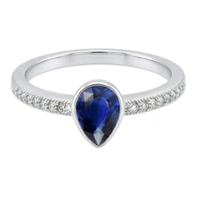 Bezel-Set Royal Blue Sapphire Gemstone Ring 1 ct – 14 Karat