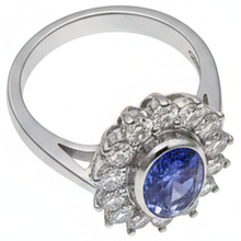 Bezel Set Tanzanite Oval Natural Earth Mined DIAMOND ( NOT LAB GROWN ) 3.30 Carats Ring White Gold