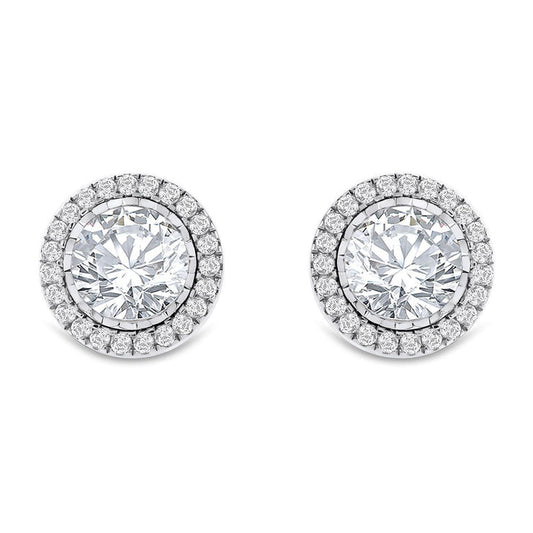natural round diamond 3.70ct watch front view