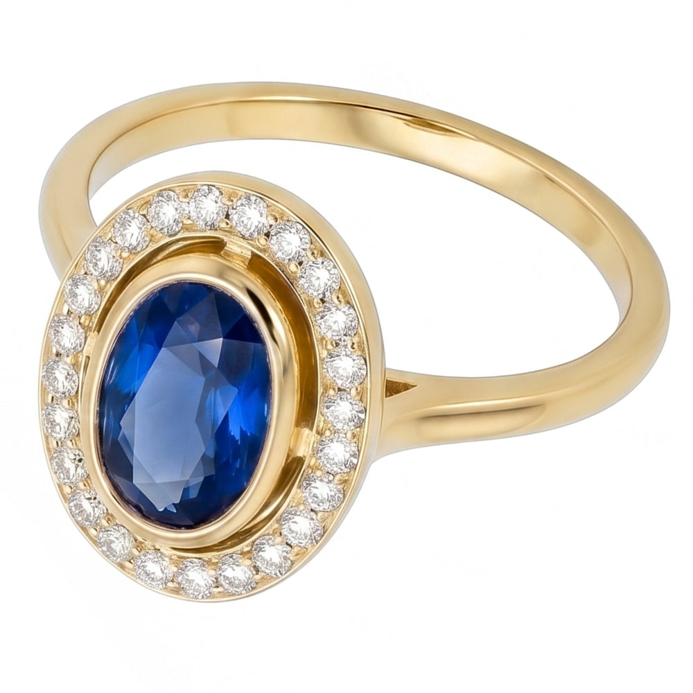 Bezel Set oval Sri Lankan Sapphire 5 Carats Gemstone New