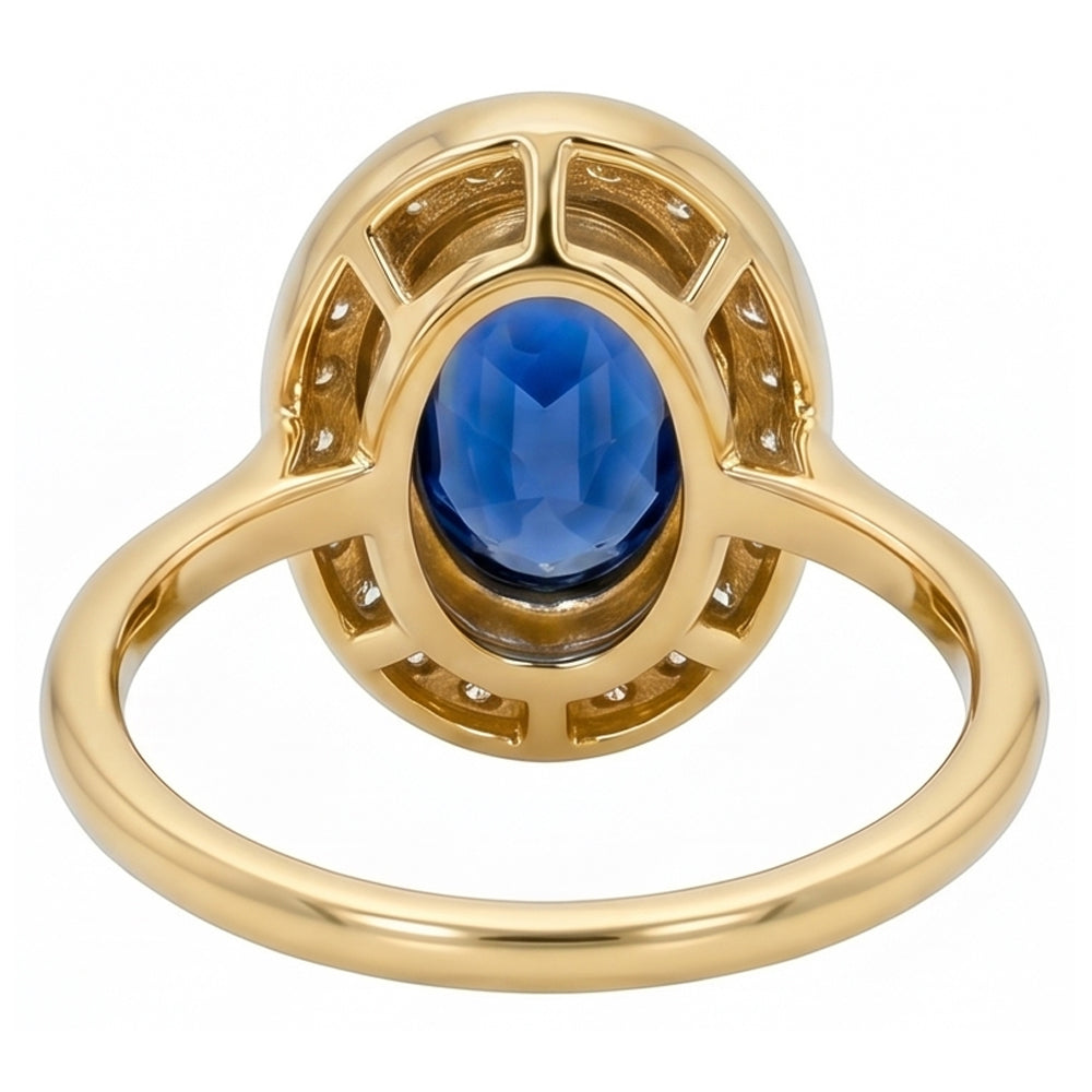 Bezel Set oval Sri Lankan Sapphire 5 Carats Gemstone New