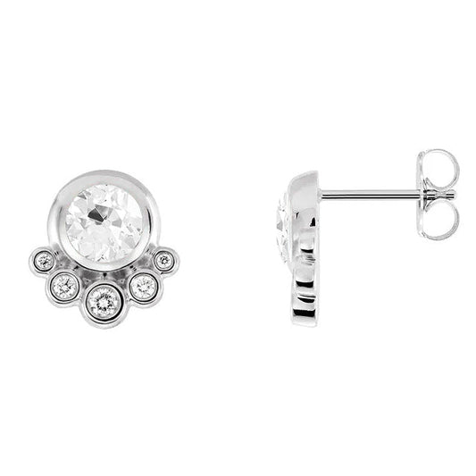Dazzling Earrings 3.50 ct – front view