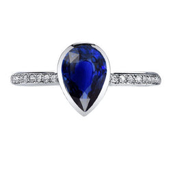 2.50 ct Cornflower Blue Sapphire Precious Stone Ring in 14 Karat