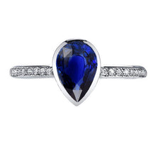 Natural Cornflower Blue Sapphire Precious Stone Ring 2.50 ct 14 Karat White Gold – main view