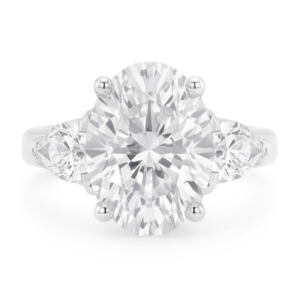 Big 4.30 Carats Three Stone Real Natural Earth Mined DIAMOND ( NOT LAB GROWN ) Anniversary Ring Jewellery