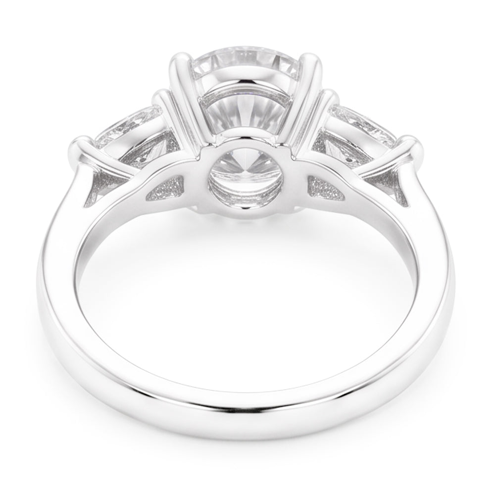 Big 4.30 Carats Three Stone Real Natural Earth Mined DIAMOND ( NOT LAB GROWN ) Anniversary Ring Jewellery