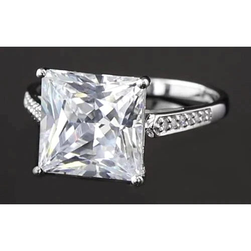 Big 4 Carat Princess Real Diamond Ring