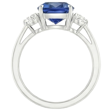 Big 6 Carat Cushion Sapphire Ring