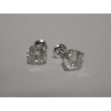 Big 7.50 Carat Real Diamonds Stud Earrings White Gold New