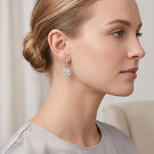 Big Cushion And Round Cut 7.00 Carats Natural Earth Mined Diamonds Dangle Earrings