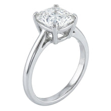 Big Cushion Cut Natural Earth Mined Diamond 3 Carats Solitaire Ring