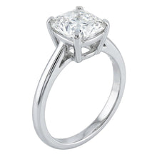 Big Cushion Cut Natural Earth Mined Diamond 3 Carats Solitaire Ring