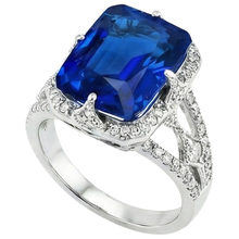 Big Cushion Sapphire Engagement Ring
