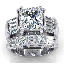 Big Diamond Ring 4.5 Ct. Diamond Three Stone Gold Engagement Ring