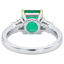 Big Green Emerald Gemstone Ring Natural Earth Mined Diamond Womens Jewellery