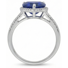 Big Heart Sri Lanka Blue Sapphire Natural Earth Mined Diamond Engagement Ring 5.75 Carats