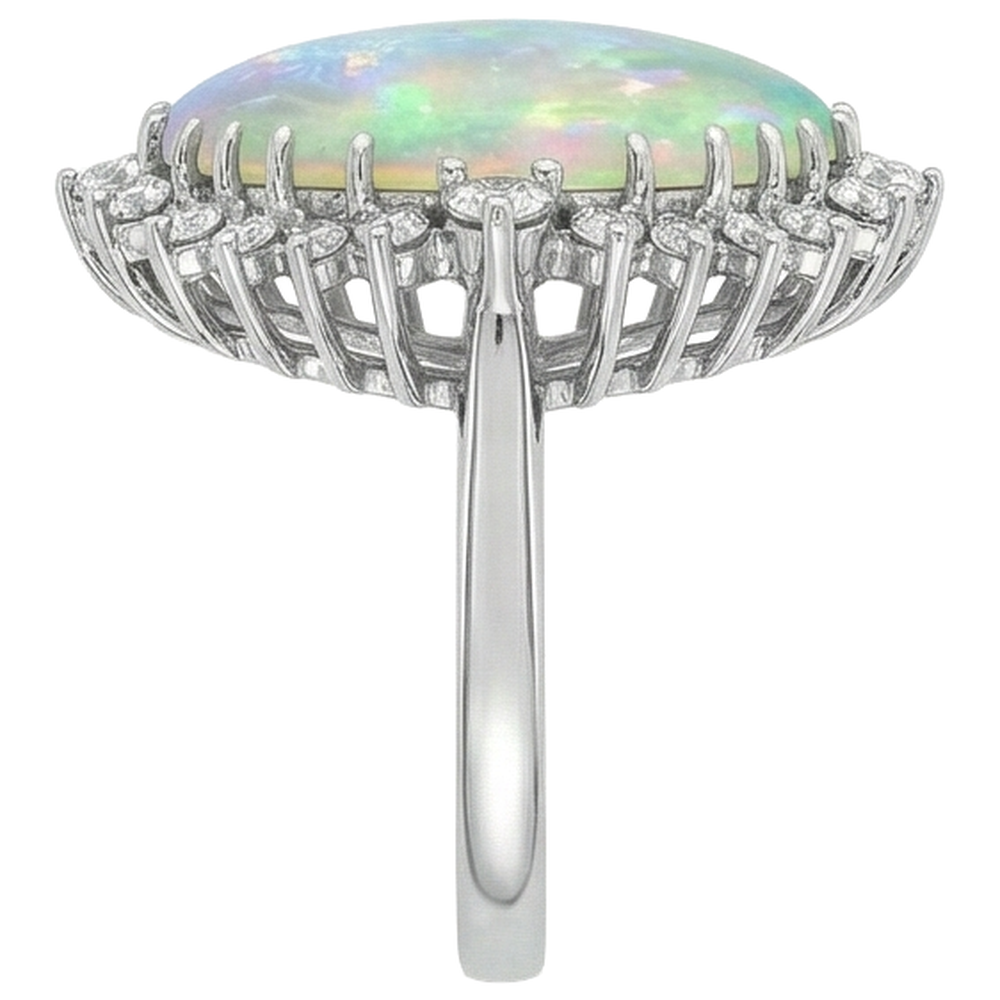 Big Opal Gemstone Cocktail Ring