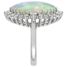 Big Opal Gemstone Cocktail Ring