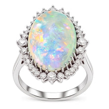 Big Opal Gemstone Cocktail Ring