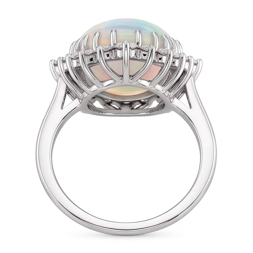 Big Opal Gemstone Cocktail Ring
