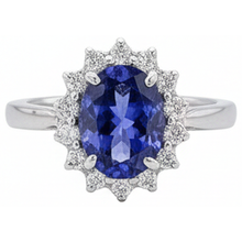 natural round tanzanite 1.95ct ring side angle