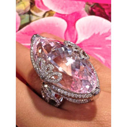 Big Pink Kunzite Cocktail Ring