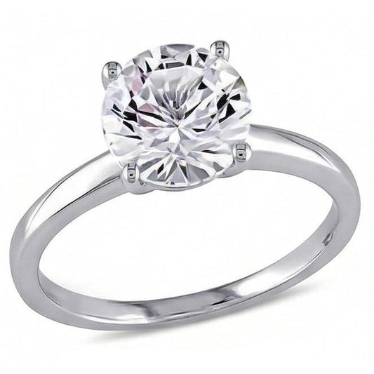 Big Round 2.75 Ct Solitaire Natural Earth Mined Diamond Wedding Ring