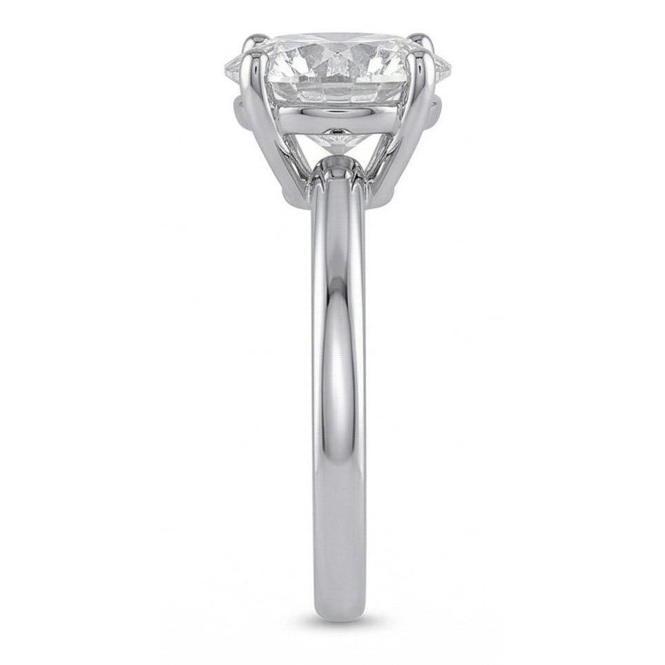Big Round 2.75 Ct Solitaire Natural Earth Mined Diamond Wedding Ring