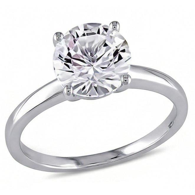 Big Round 2.75 Ct Solitaire Real Natural Earth Mined Diamond Wedding Ring
