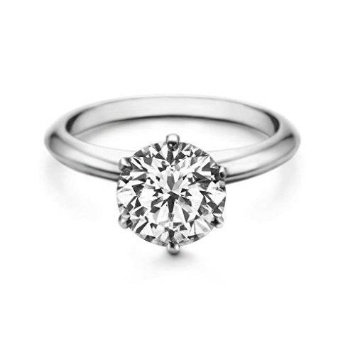 Big Sparkling Real Solitaire 2.50 Ct Diamond Wedding Ring