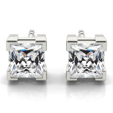 Earth-Mined Diamond Stud Earrings 10 ct 14K White Gold – main view