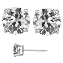 Real Diamond Drop Earrings 8 ct 14K White Gold – main view