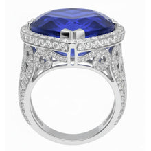 IGI CERTIFIED Big Heart Cut Blue Sapphire Ring