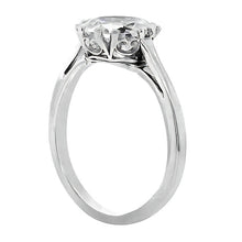 Single Stone Ring 14K White Gold with Diamond – front view