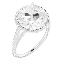 Genuine Brilliant Diamond Solitaire Ring 3 ct 14K White Gold – main view